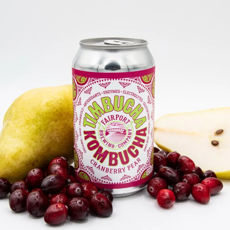 A can of Cranberry Pear with pears and cranberries